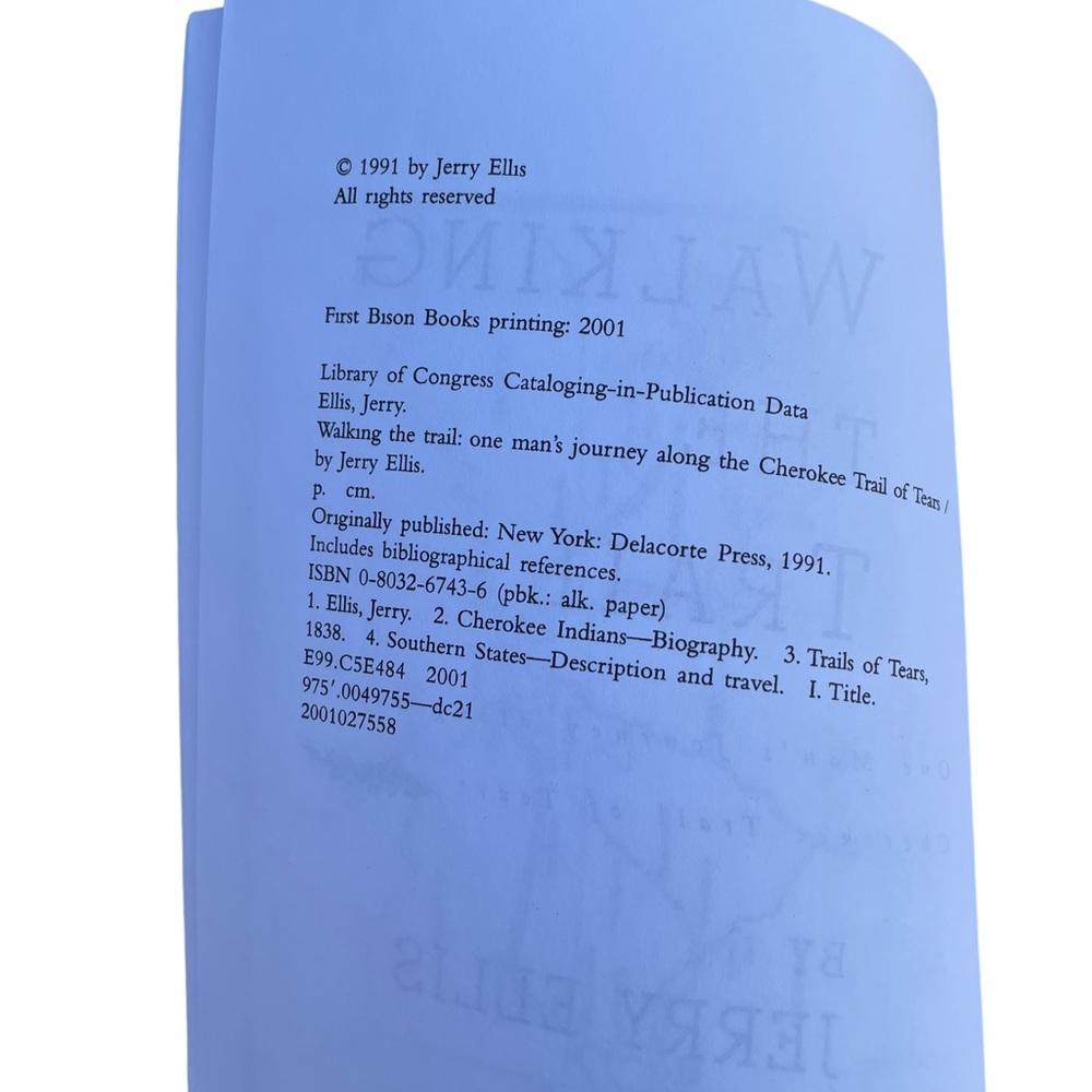 Walking The Trail One Mans Journey Along The Cherokee Trail of Tears Softcover - Picture 4 of 7